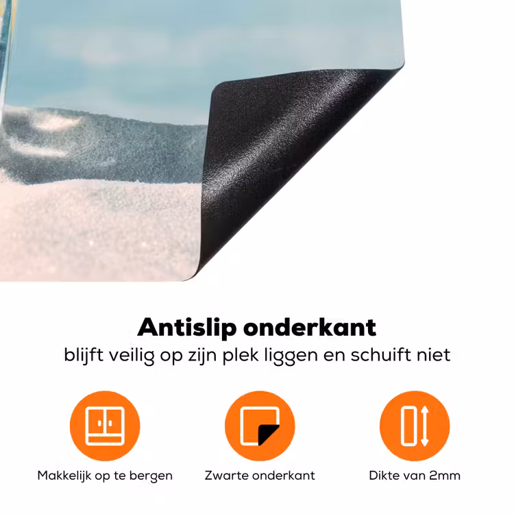 Glas - ijsblokjes - Citroen Inductie beschermer vinyl 3mm klein -zzzzzzz-td-onderkant