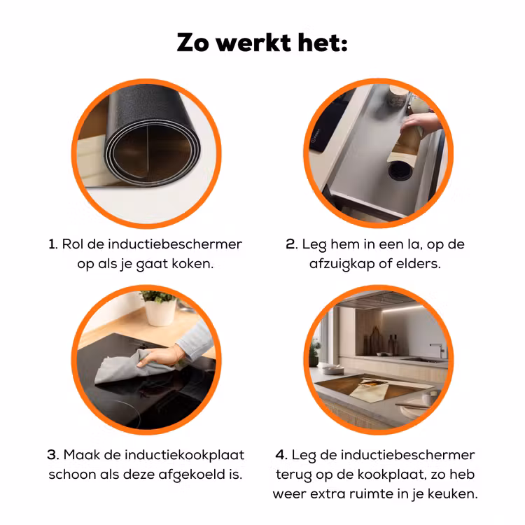 Glas - Ijskoffie - Schaduw - Bruin Inductie beschermer vinyl 3mm klein -zzzzzzz-td-werking