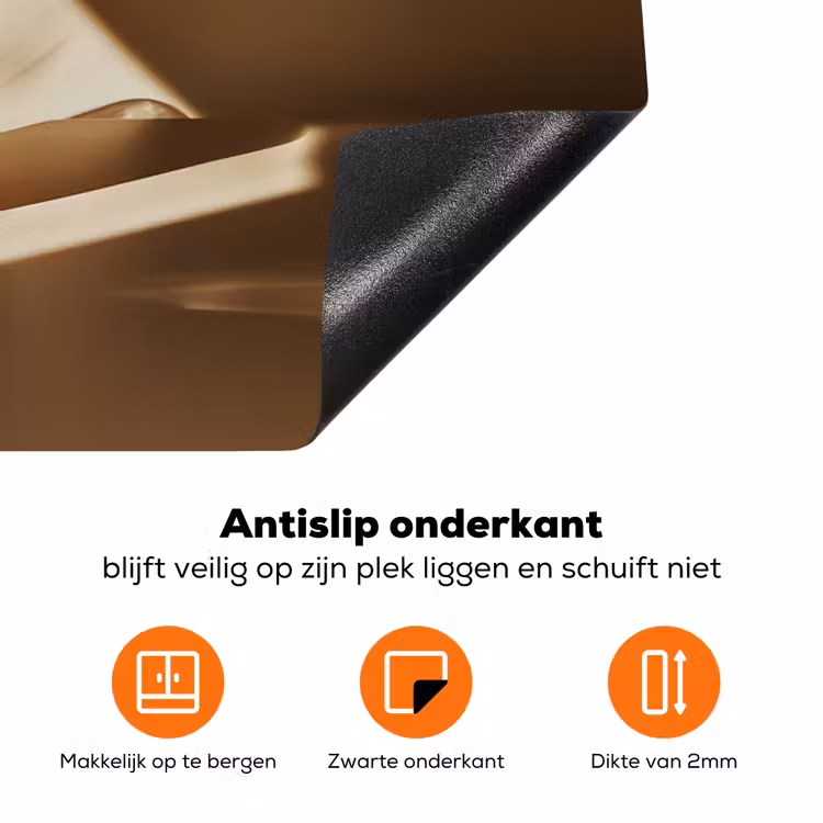 Glas - Ijskoffie - Schaduw - Bruin Inductie beschermer vinyl 3mm klein -zzzzzzz-td-onderkant