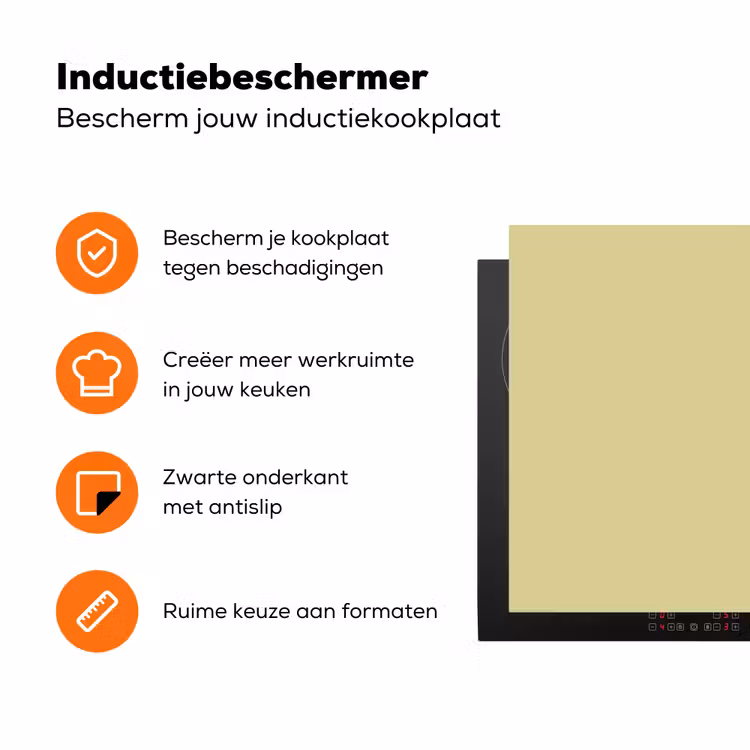 Golden - Clover - Geel Inductie beschermer vinyl 3mm klein 276 -zzzzzzz-td-ups