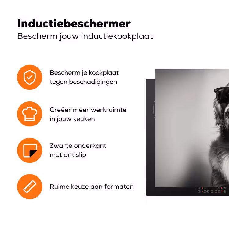 Golden retriever - Hond - Zonnebril - Gkas Inductie beschermer vinyl 3mm klein -zzzzzzz-td-ups