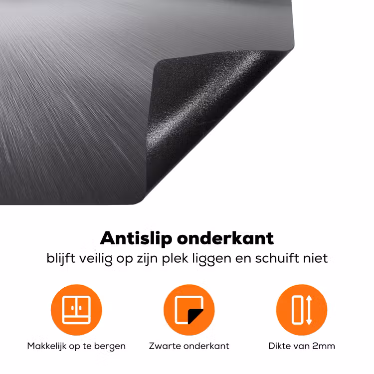 Golfbal - Wazig - Zwart Inductie beschermer vinyl 3mm klein -zzzzzzz-td-onderkant