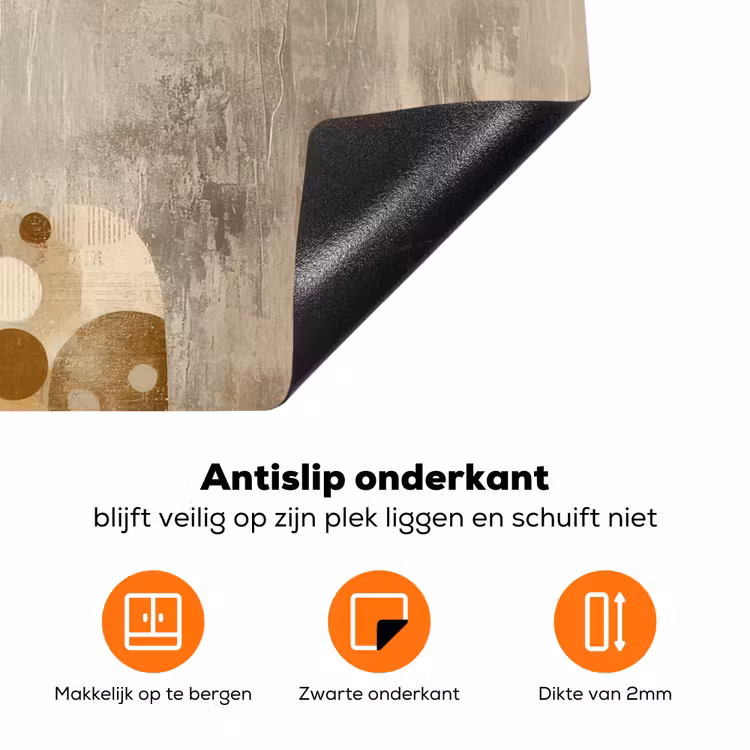 Goud - Portret - Vrouw Inductie beschermer vinyl 3mm klein -zzzzzzz-td-onderkant