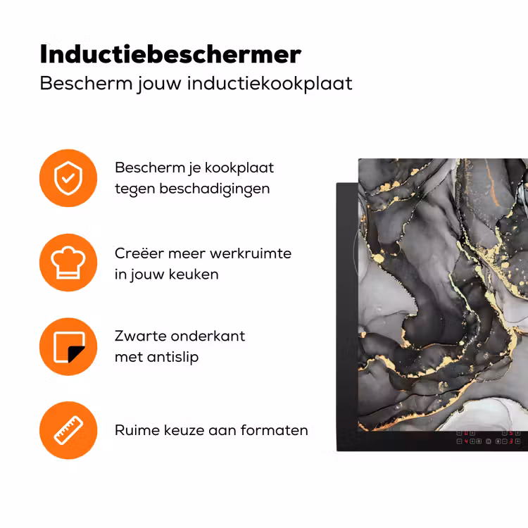 Goudaderen door Monochrome Bergen Inductie beschermer vinyl 3mm klein -zzzzzzz-td-ups