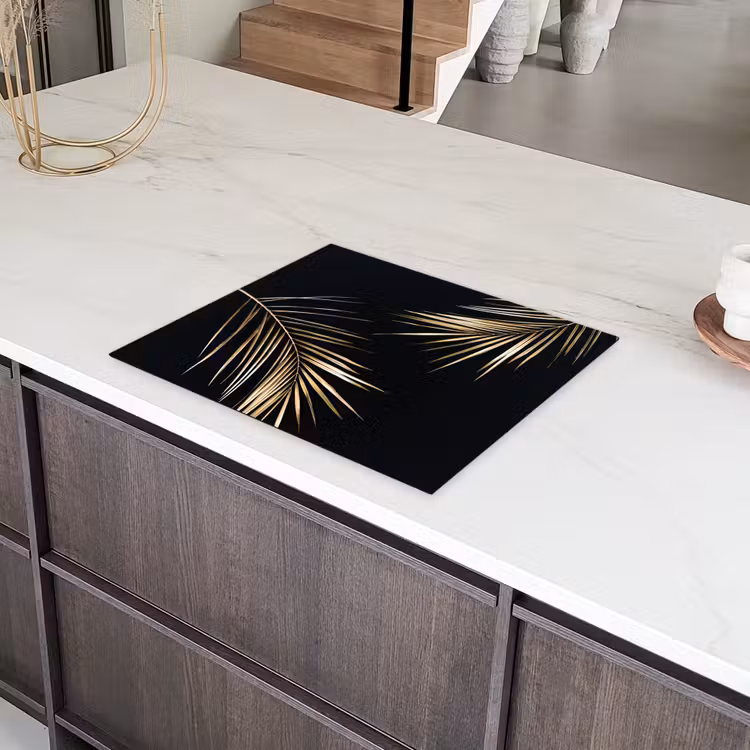 Gouden Elegantie van de Tropen Inductie beschermer vinyl 3mm groot -sfeer8