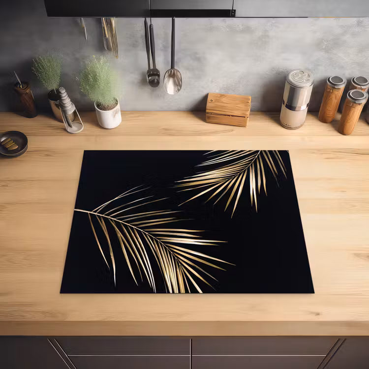 Gouden Elegantie van de Tropen Inductie beschermer vinyl 3mm groot -sfeer5