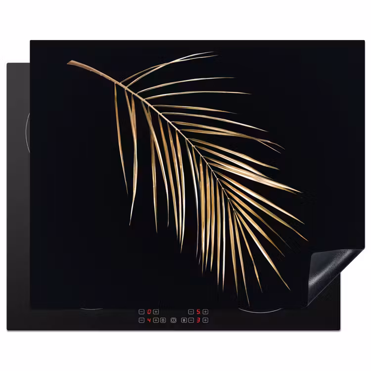 Gouden palmblad Inductie beschermer vinyl 3mm groot -3d