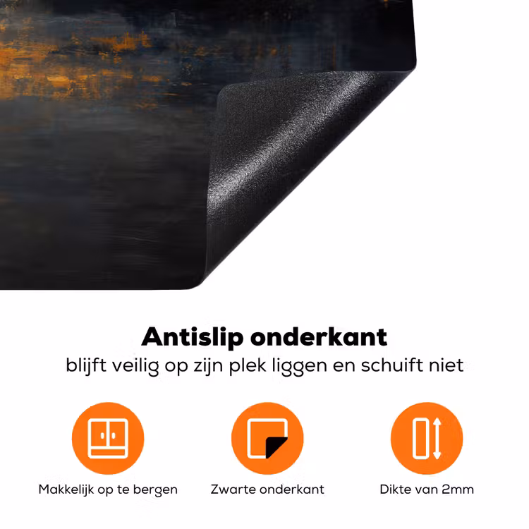 Gouden Reflectie op Water Inductie beschermer vinyl 3mm klein -zzzzzzz-td-onderkant
