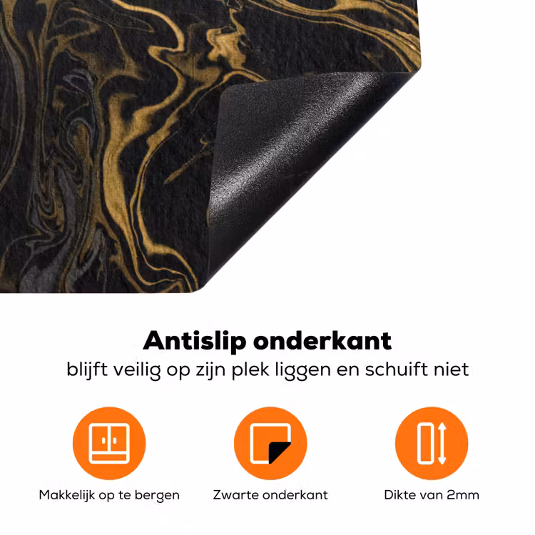 Gouden Rivieren in Zwart Marmer Inductie beschermer vinyl 3mm klein -zzzzzzz-td-onderkant