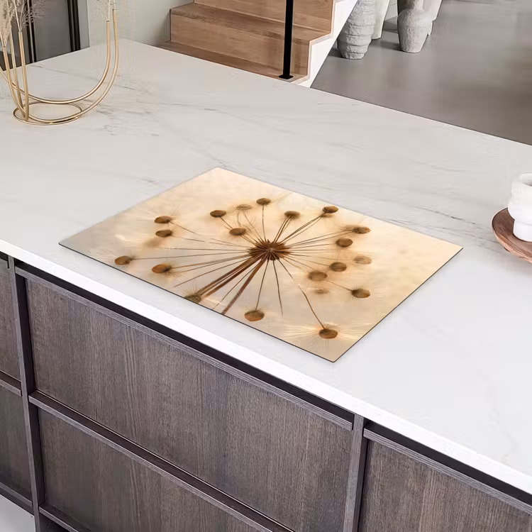 Gouden Sierlijkheid van de Paardenbloem Inductie beschermer vinyl 3mm klein -sfeer8