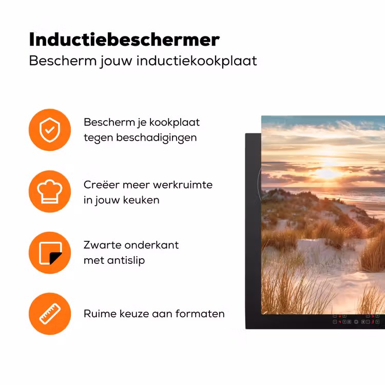 Gouden Uur aan de Kust Inductie beschermer vinyl 3mm klein -zzzzzzz-td-ups