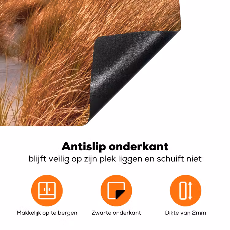 Gouden Uur aan de Kust Inductie beschermer vinyl 3mm klein -zzzzzzz-td-onderkant