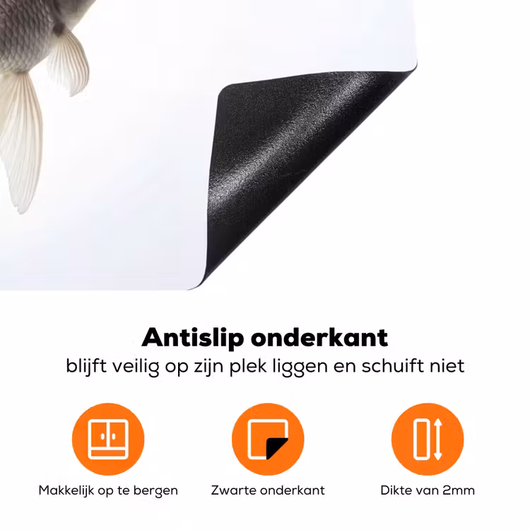 Goudvissen - Modern - Wit Inductie beschermer vinyl 3mm klein -zzzzzzz-td-onderkant