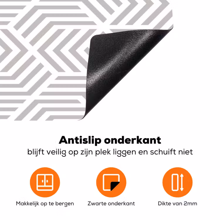 Grafisch - Patroon - Modern - Onderbroken Inductie beschermer vinyl 3mm klein 276 -zzzzzzz-td-onderkant