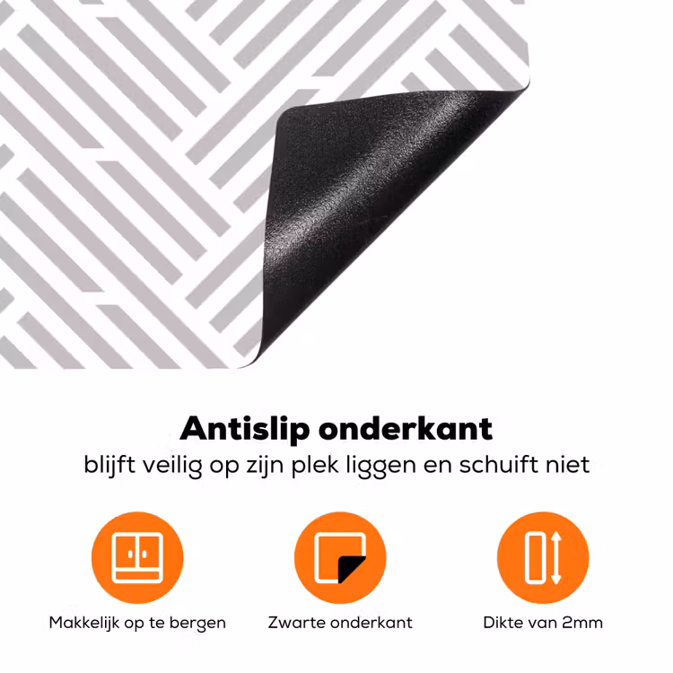 Grafisch - Patroon - Modern - Strepen Inductie beschermer vinyl 3mm klein 276 -zzzzzzz-td-onderkant