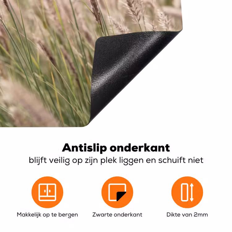 Gras - Close up - Groen Inductie beschermer vinyl 3mm klein -zzzzzzz-td-onderkant