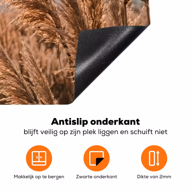 Gras - Veld - Zon - Natuur Inductie beschermer vinyl 3mm klein -zzzzzzz-td-onderkant