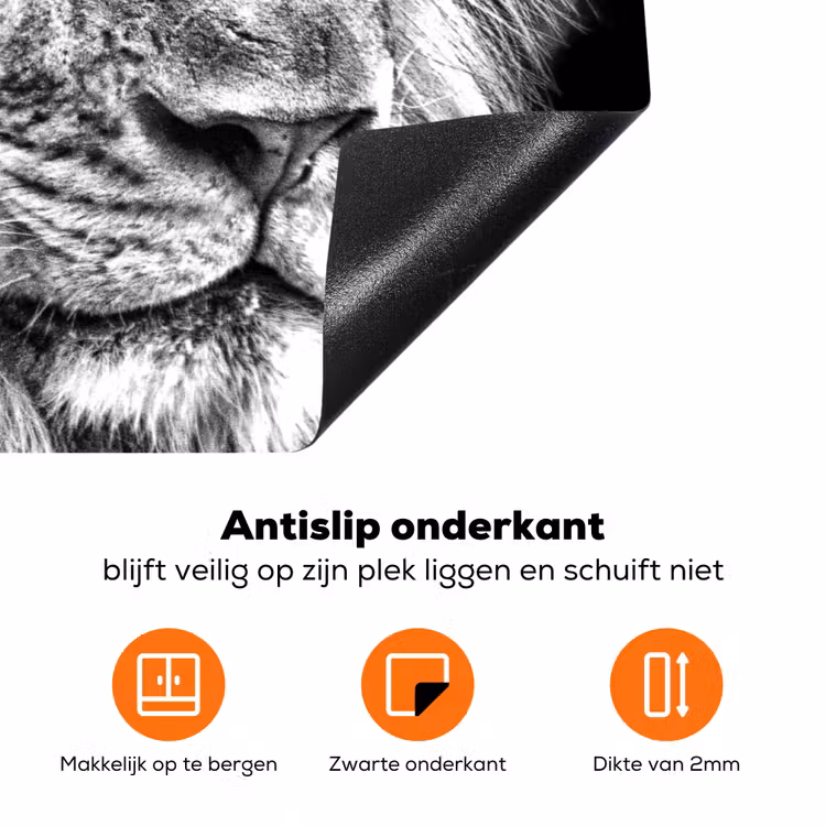 Gravure van een Koning Inductie beschermer vinyl 3mm klein -zzzzzzz-td-onderkant