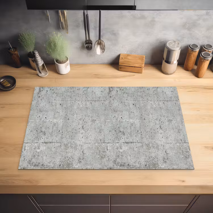 Grijs - Muur - Poriën Inductie beschermer vinyl 3mm klein 276 -sfeer5