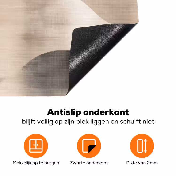 Grillige vormen - Subtiele overgangen - Dynamisch Inductie beschermer vinyl 3mm klein -zzzzzzz-td-onderkant