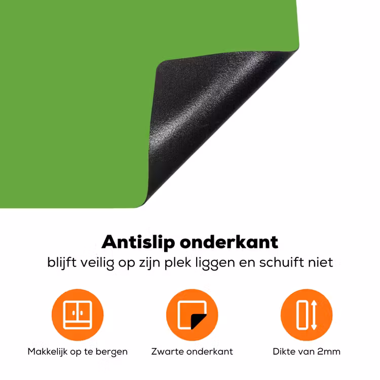 Groen - Kleuren - Natuur Inductie beschermer vinyl 3mm klein 276 -zzzzzzz-td-onderkant