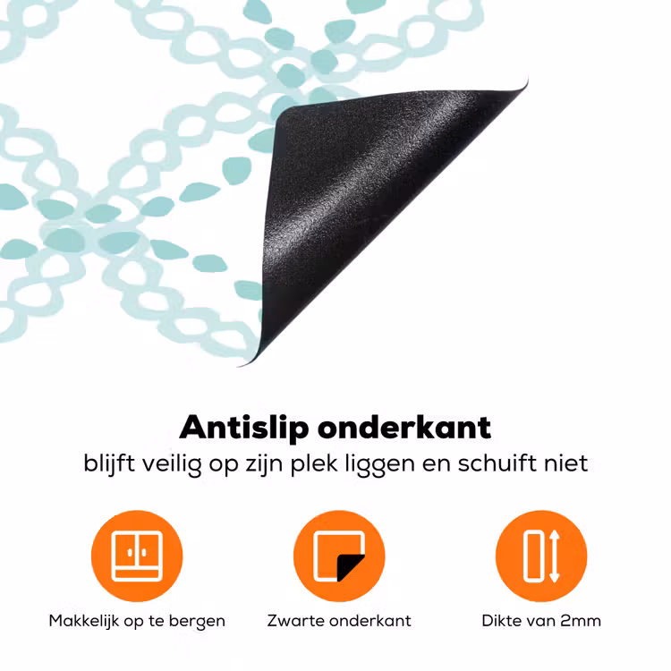 Groen - Patroon - Vormen Inductie beschermer vinyl 3mm klein 276 -zzzzzzz-td-onderkant