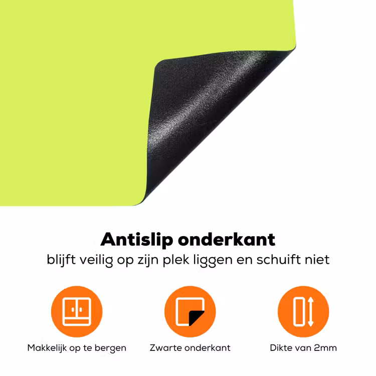 Groen - Roze bonjour - Retro Inductie beschermer vinyl 3mm klein -zzzzzzz-td-onderkant
