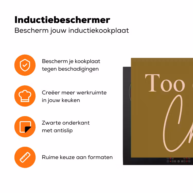 Groen - Too old for cher - Roze Inductie beschermer vinyl 3mm klein -zzzzzzz-td-ups
