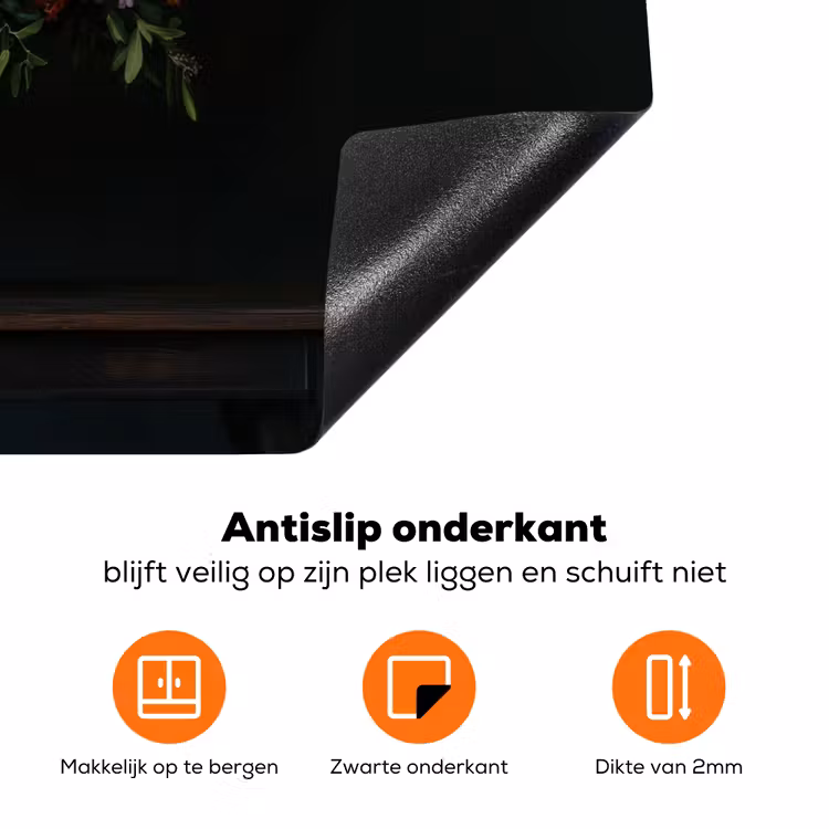 Groot - Bloemen - Vaas - Boeket Inductie beschermer vinyl 3mm klein -zzzzzzz-td-onderkant