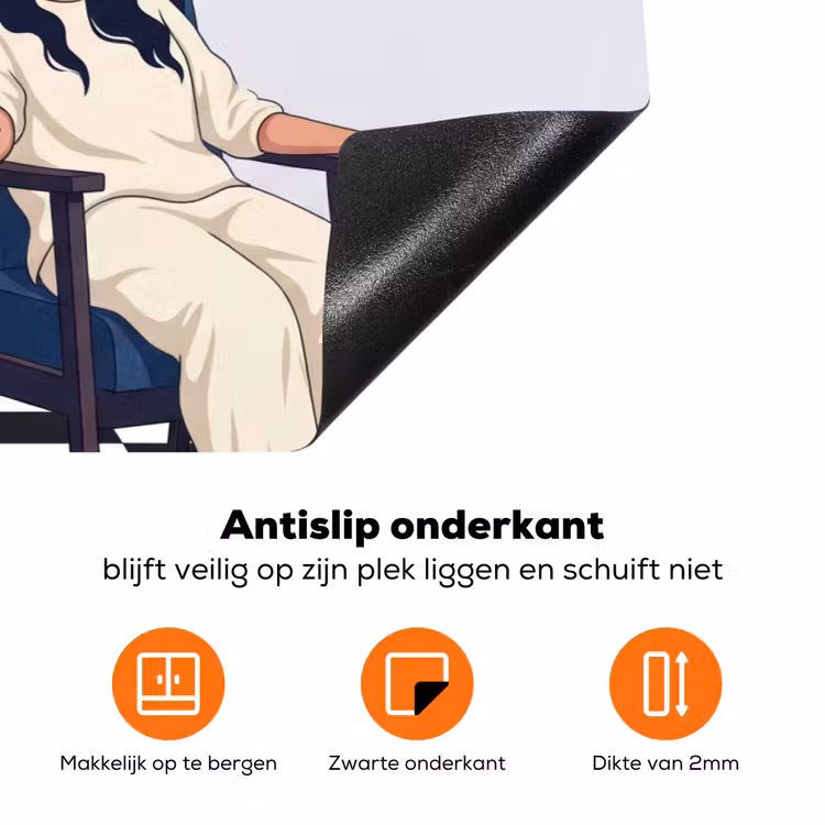 Half human, Half Coffee - Infuus - Koffie Inductie beschermer vinyl 3mm klein -zzzzzzz-td-onderkant