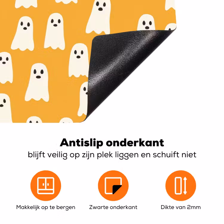 Halloween - Spookjes - Oker Inductie beschermer vinyl 3mm klein 276 -zzzzzzz-td-onderkant