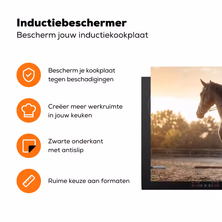 Harmonie - Ruiter - Zon Inductie beschermer vinyl 3mm klein -zzzzzzz-td-ups