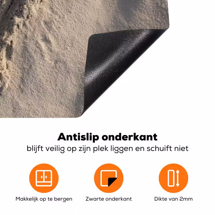 Hartvorm - Getekend - Beige - Zand Inductie beschermer vinyl 3mm klein -zzzzzzz-td-onderkant