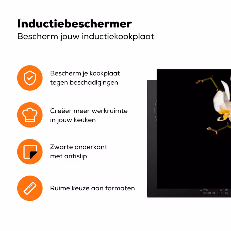 Hemelse Orchideeëntak Inductie beschermer vinyl 3mm klein -zzzzzzz-td-ups