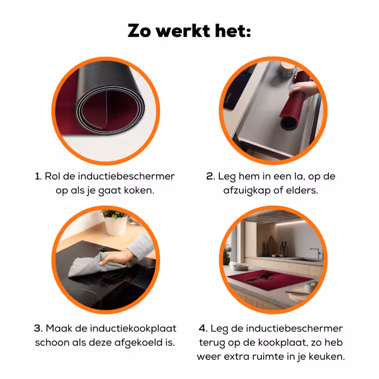 Hengst - Steigert - Rood Inductie beschermer vinyl 3mm klein -zzzzzzz-td-werking