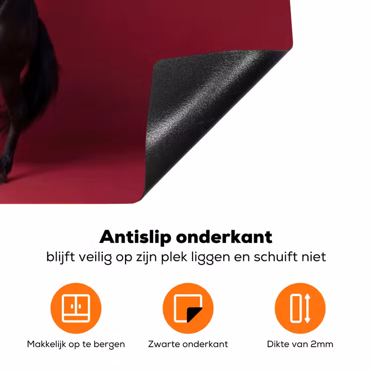 Hengst - Steigert - Rood Inductie beschermer vinyl 3mm klein -zzzzzzz-td-onderkant