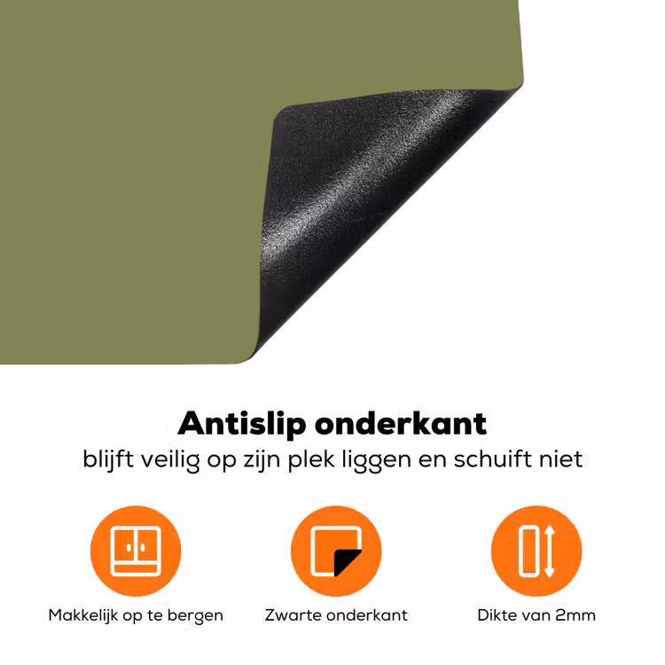 Herbal - Matcha - Groen Inductie beschermer vinyl 3mm klein 276 -zzzzzzz-td-onderkant