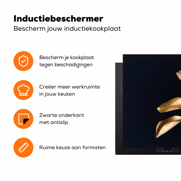 Herfstgoud Inductie beschermer vinyl 3mm klein -zzzzzzz-td-ups