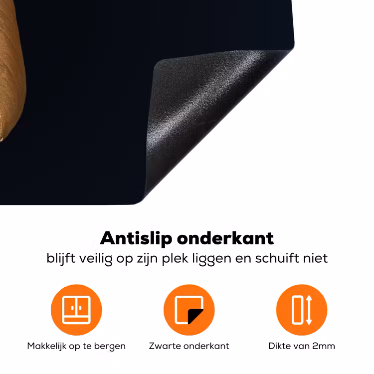 Herfstgoud Inductie beschermer vinyl 3mm klein -zzzzzzz-td-onderkant