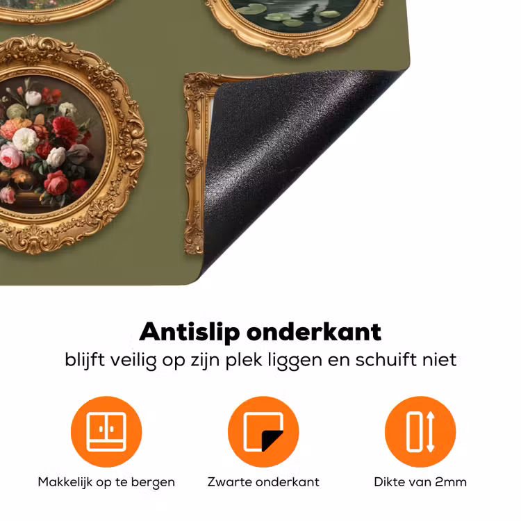 Hert - Bos - Natuur - Klassiek - Dieren Inductie beschermer vinyl 3mm klein -zzzzzzz-td-onderkant