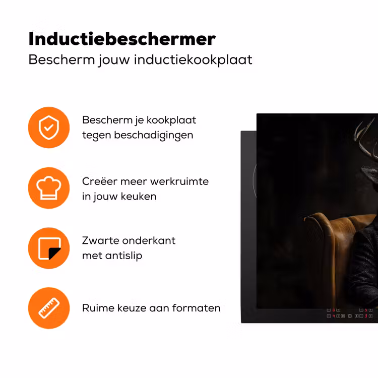 Hert - Zonnebril - Zwart - Pak Inductie beschermer vinyl 3mm klein -zzzzzzz-td-ups