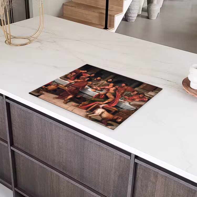 Het laatste avondmaal - Schilderij van Willem Key Inductie beschermer vinyl 3mm groot -sfeer8