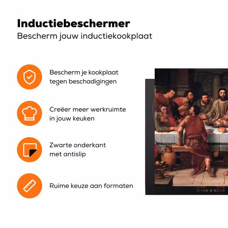 Het laatste avondmaal - Schilderij van Willem Key Inductie beschermer vinyl 3mm groot -zzzzzzz-td-ups