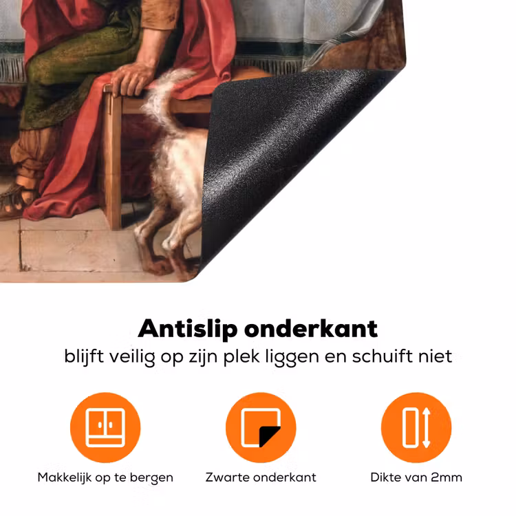 Het laatste avondmaal - Schilderij van Willem Key Inductie beschermer vinyl 3mm groot -zzzzzzz-td-onderkant