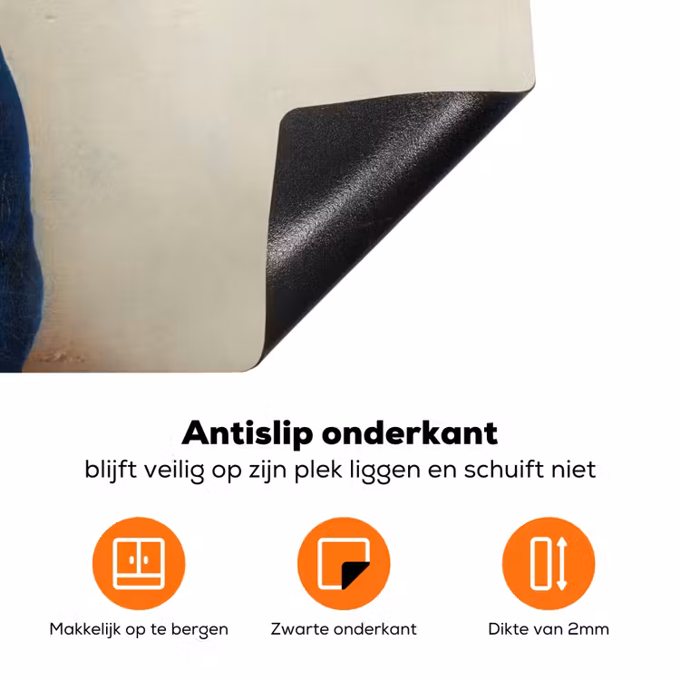 Het melkmeisje - Kunst - Oude meesters - Vermeer Inductie beschermer vinyl 3mm klein -zzzzzzz-td-onderkant