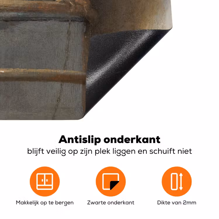 Het puttertje - Carel Fabritius Inductie beschermer vinyl 3mm groot -zzzzzzz-td-onderkant