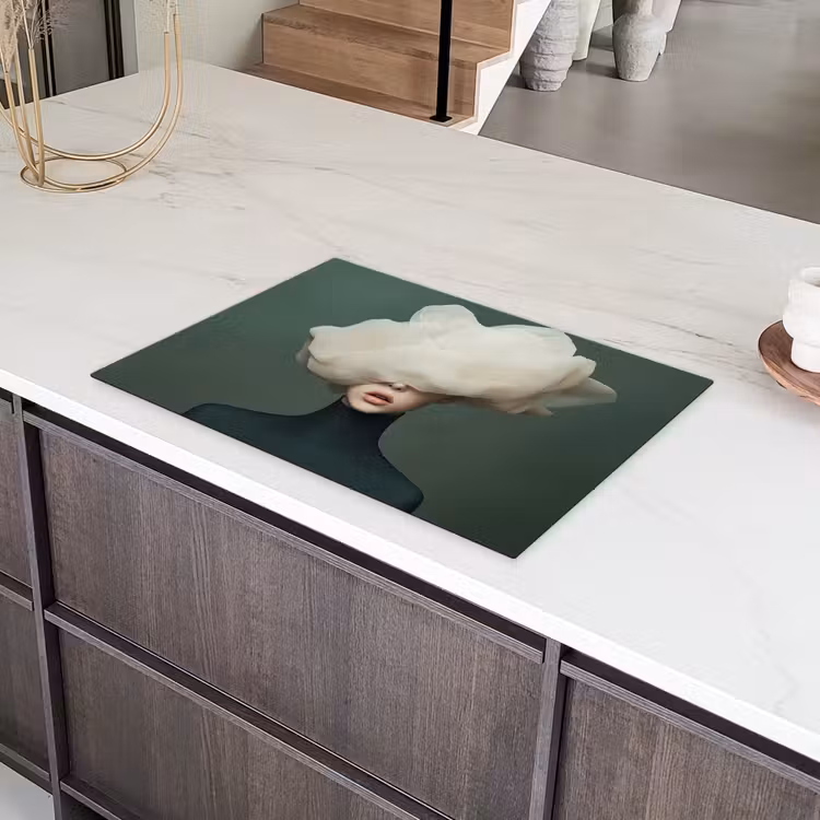 Hoed - Vrouw - Beige Inductie beschermer vinyl 3mm klein -sfeer8