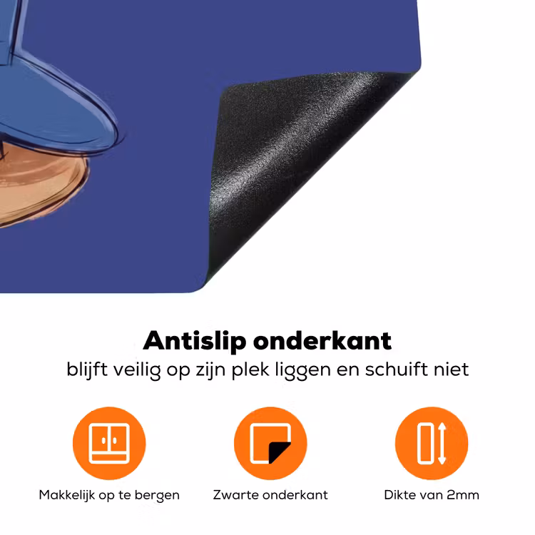 Hoeden - Gestapeld - Mode - Kleurrijk - Illustratie Inductie beschermer vinyl 3mm klein -zzzzzzz-td-onderkant