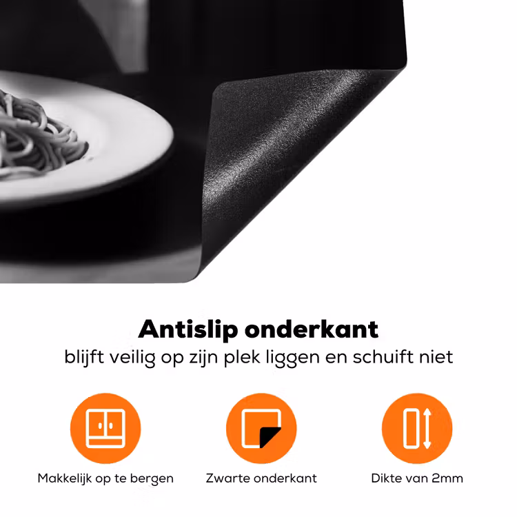 Hond - Bulldog - Pasta - Bril - Stoer - Dieren Inductie beschermer vinyl 3mm klein -zzzzzzz-td-onderkant