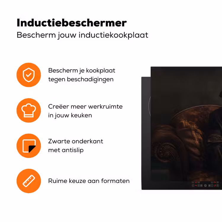 Hond - Sigaar - Hoed - Pak Inductie beschermer vinyl 3mm klein -zzzzzzz-td-ups